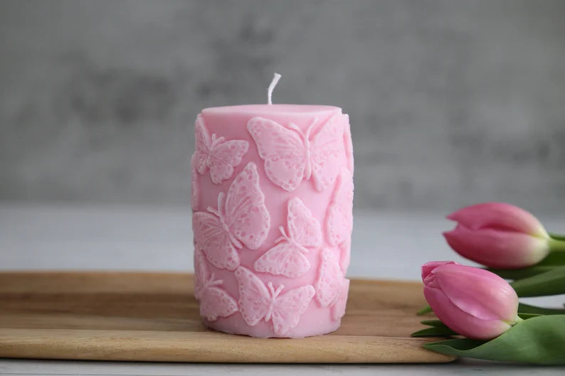 Butterfly Pillar Candle