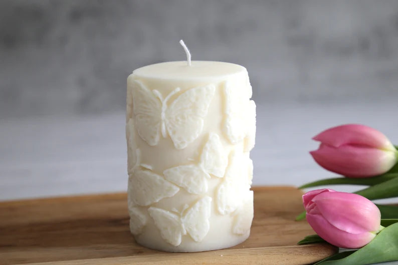 Butterfly Pillar Candle