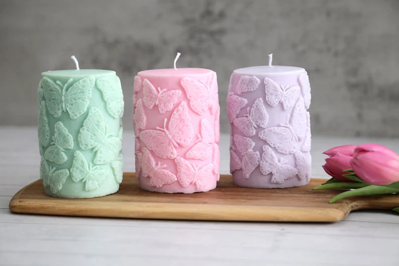 Butterfly Pillar Candle