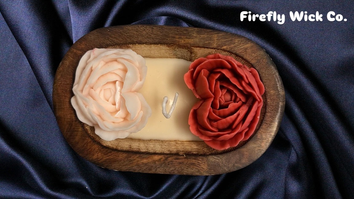 Blossom Harmony Wooden Bowl Candle