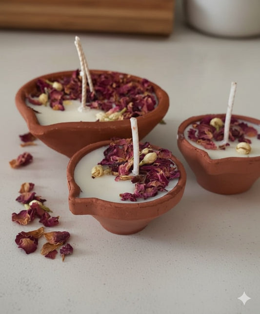 Gulab Jyoti - Terracotta Scented Candle