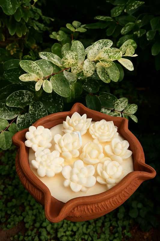 Terracotta Bloom – Sculpted Succulent Candle