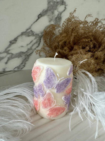 Butterfly Pillar Candle