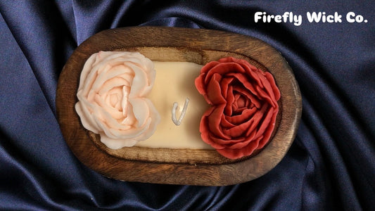 Blossom Harmony Wooden Bowl Candle